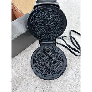 Dash Mini Pizzelle Maker - Silver Color- Decorative 4" Cookie Maker